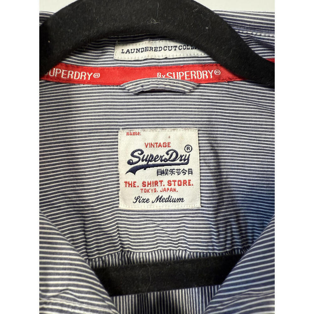 👔‎ Vintage Superdry “The Shirt Store” Pinstripe Button-Up — Size M - Picture 3 of 6
